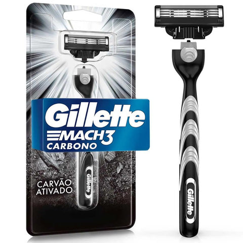 Aparelho de Barbear Gillette Mach3 Carbono 1 Unidade