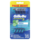 Aparelho de Barbear Gillette Prestobarba 3 Fresh Descartável Com 4 Unidades