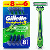 P&G Aparelho de Barbear Gillette Prestobarba 3 Sensitive Aloe Vera 8 Unidades