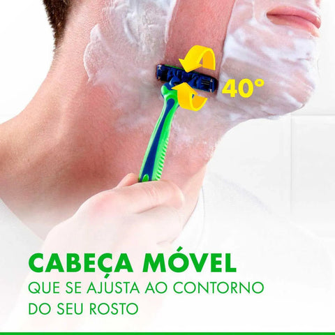 Aparelho de Barbear Gillette Prestobarba 3 Sensitive Aloe Vera 8 Unidades