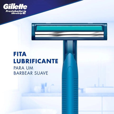 Aparelho Para Barbear Masculino Gillette Prestobarba Ultragrip Com 2 Unidades