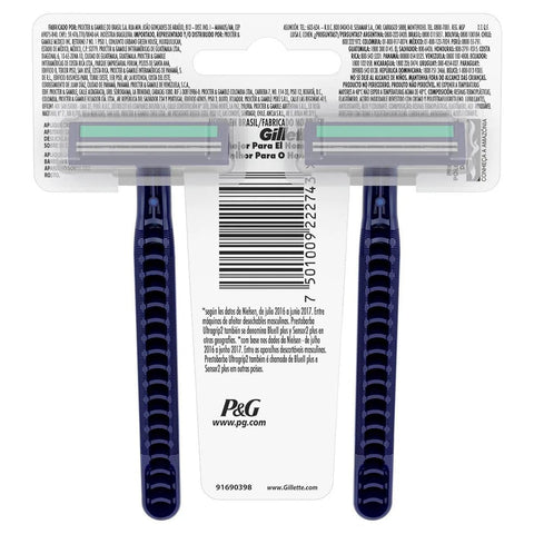 Aparelho Para Barbear Masculino Gillette Prestobarba Ultragrip Com 2 Unidades