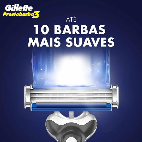 Barbeador Gillette Prestobarba 3 Comfortgel 8 Unidades