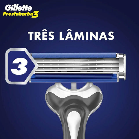 Barbeador Gillette Prestobarba 3 Comfortgel 8 Unidades