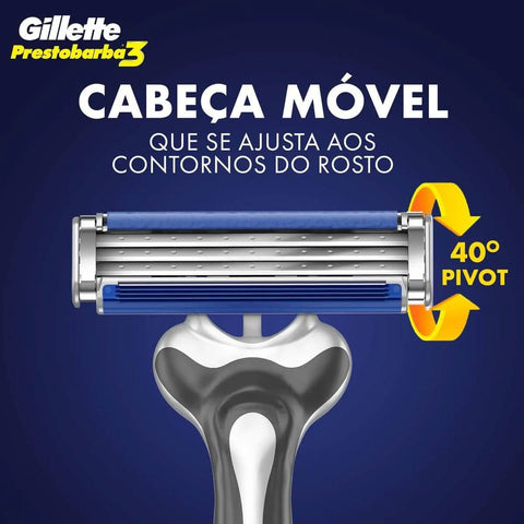 Barbeador Gillette Prestobarba 3 Comfortgel 8 Unidades