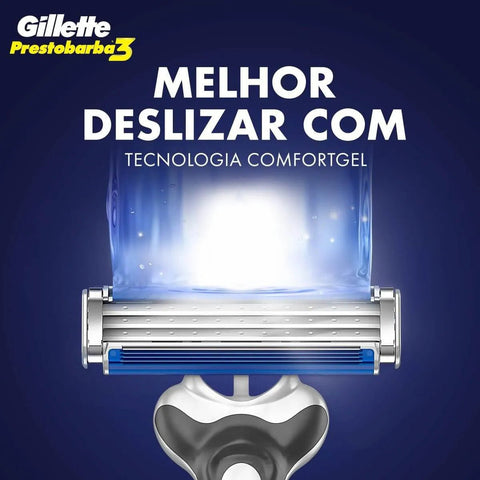 Barbeador Gillette Prestobarba 3 Comfortgel 8 Unidades