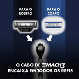 Carga Gillete Mach3 Carbono com 4 Unidades Leve Mais Pague Menos