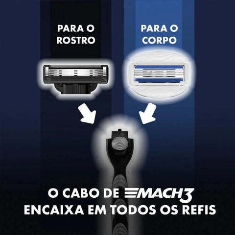 Carga Gillete Mach3 Carbono com 4 Unidades Leve Mais Pague Menos