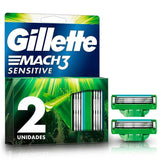 Carga Gillette Mach3  Sensitive - 2 Unidades