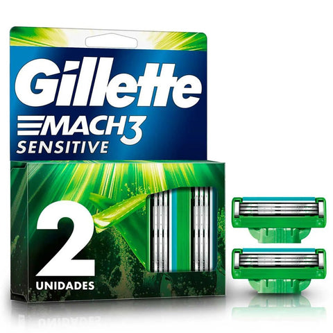 Carga Gillette Mach3  Sensitive - 2 Unidades