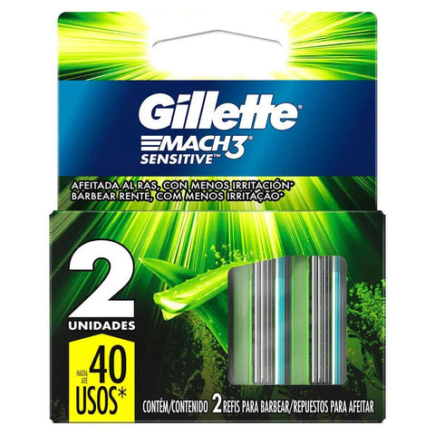 Carga Gillette Mach3  Sensitive - 2 Unidades