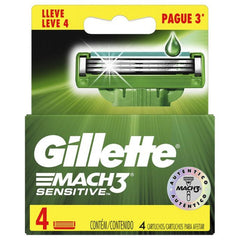 Carga Gillette Mach3  Sensitive - 3 + 1 Unidades