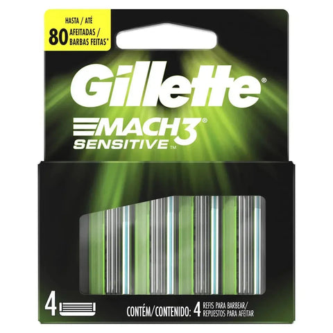Carga Gillette Mach3  Sensitive - 4 Unidades
