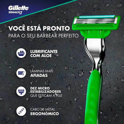 Carga Gillette Mach3  Sensitive - 4 Unidades