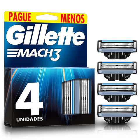 Carga Gillette Mach3  Tradicional - 4 Unidades