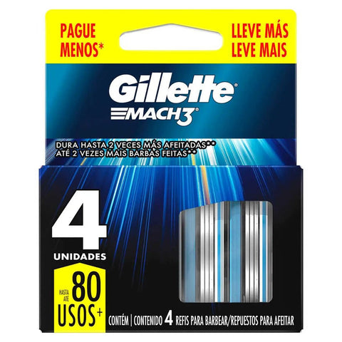 Carga Gillette Mach3  Tradicional - 4 Unidades
