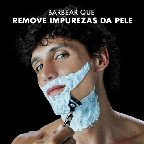 Carga Para Aparelho de Barbear Descartável Gillette Mach3 Carbono Carvão Ativado 8 Unidades