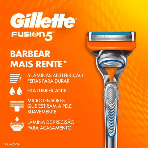 Carga Para Aparelho de Barbear Gillette Fusion 5 - 4 Unidades