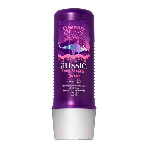 Creme de Tratamento Aussie 3 Minute Cachos e Crespos Ativados 236Ml
