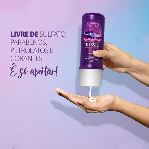Creme de Tratamento Aussie 3 Minute Cachos e Crespos Ativados 236Ml