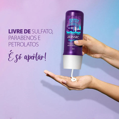 Creme de Tratamento Aussie 3 Minute Miracle Mega Moist 236Ml
