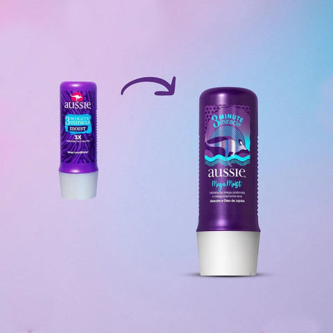 Creme de Tratamento Aussie 3 Minute Miracle Mega Moist 236Ml