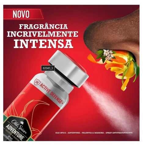 Desodorante Spray Antitranspirante Old Spice Adventure Valentia &Amp; Madeira 120g