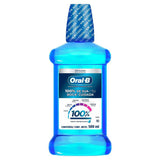 Enxaguante Bucal Oral-B 100% de Sua Boca Cuidada  Sem Álcool - Linha Menta Refrescante - 500 mL