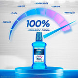 Enxaguante Bucal Oral-B 100% de Sua Boca Cuidada  Sem Álcool - Linha Menta Refrescante - 500 mL