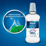 Enxaguante Bucal Oral-B Pro-Saúde Noite  Sem Álcool - Linha Menta Refrescante - 500 mL