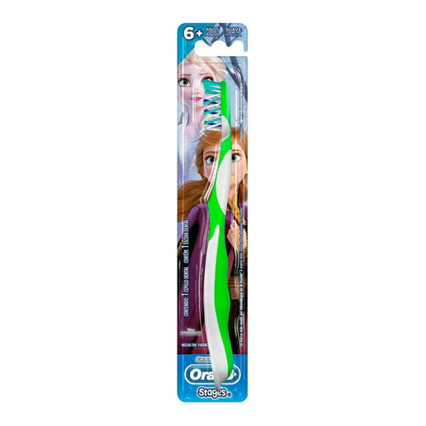 Escova de Dente Infantil Oral-B Stages N°4 Frozen 6+ Anos Macia Com 1 Unidade