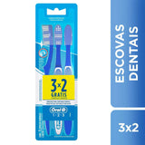 Escova de Dente Oral-B 1-2-3 - Média, Sortida, Leve 3 Pague 2 Unidades