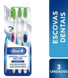 Escova de Dente Oral-B Detox Ultrafino Extra Macia, 3 Unidades