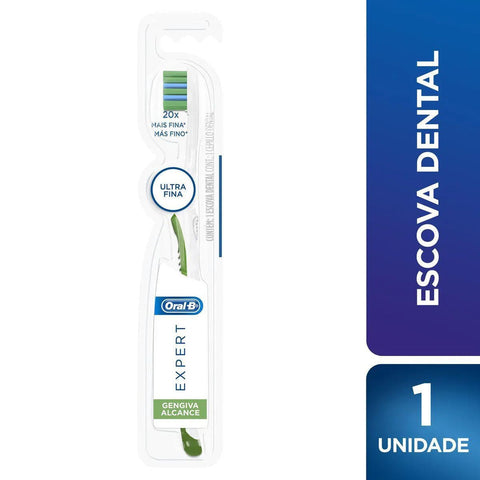 Escova de Dente Oral-B Expert Suave, Gengiva Alcance, Ultrafino Com 1 Unidade
