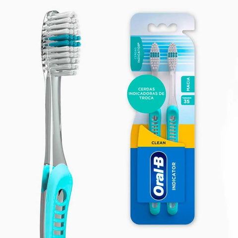 Escova de Dente Oral-B Indicator Plus Nº 35, Macia, Sortida, Leve 2 Unidades Pague 1 Unidade
