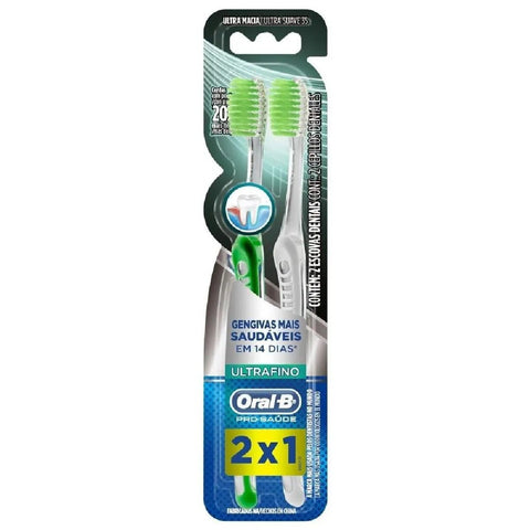 Escova de Dente Oral-B Pro-Saúde Ultrafino Ultra Macia, Sortida, Leve 2 Pague 1