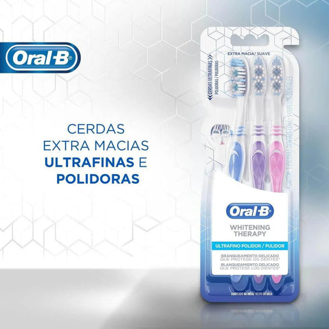 Escova de Dente Oral-B Whitening Therapy 3 Unidades