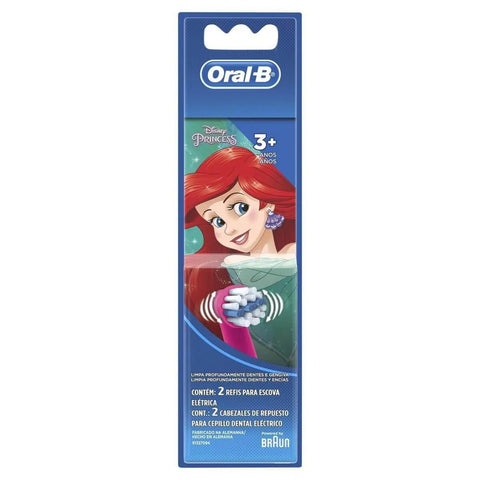 Escova Elétrica Oral-B Disney 3+ Anos, Princesas, Refil, Sortida Com 2 Unidades
