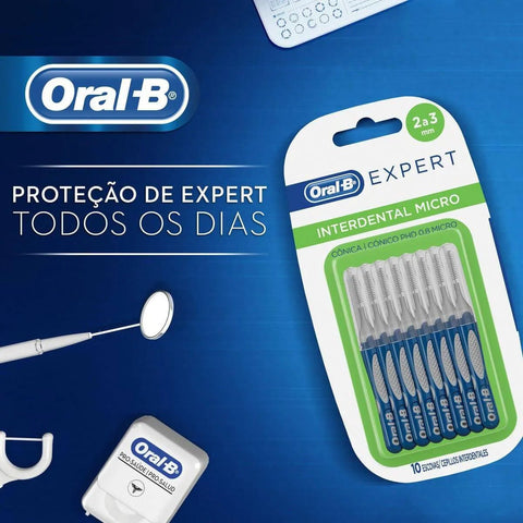 Escova Interdental Oral-B Expert Micro, Cônica Com 10 Unidades