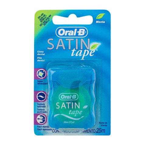 Fio Dental Oral-B Satin Tape Menta, 1 Unidade Com 25M