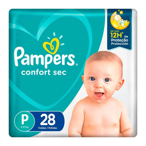 Fralda Pampers Confort Sec Tamanho P - 28 Unidades