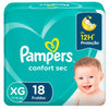 P&G Fralda Pampers Confort Sec Tamanho XG - 18 Unidades