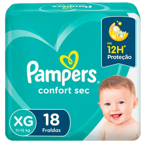 Fralda Pampers Confort Sec Tamanho XG - 18 Unidades