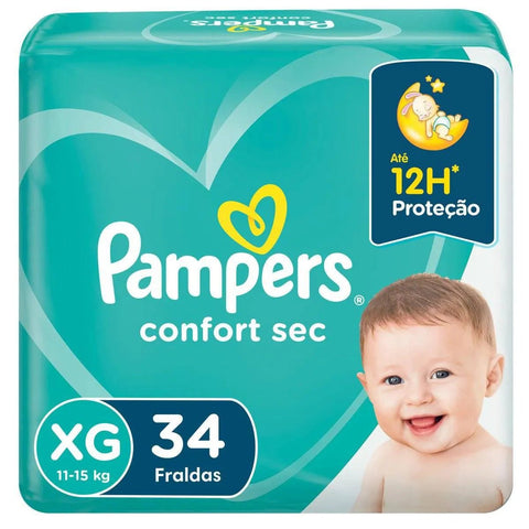 Fralda Pampers Confort Sec Tamanho XG - 34 Unidades