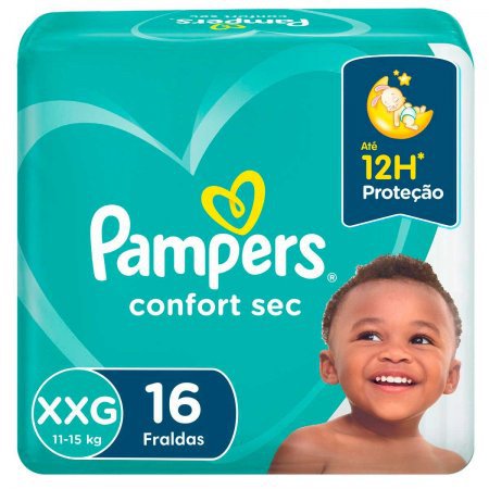 Fralda Pampers Confort Sec Tamanho XXG - 16 Unidades