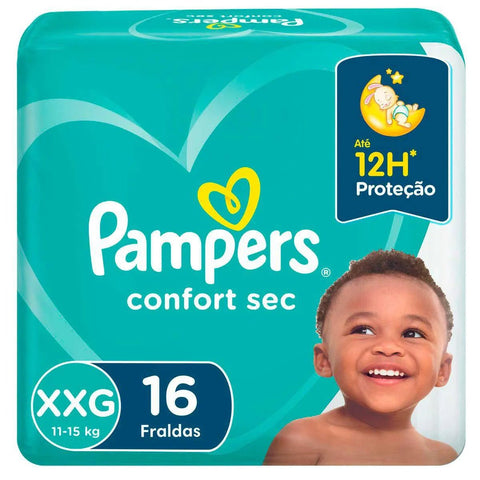Fralda Pampers Confort Sec Tamanho XXG - 16 Unidades