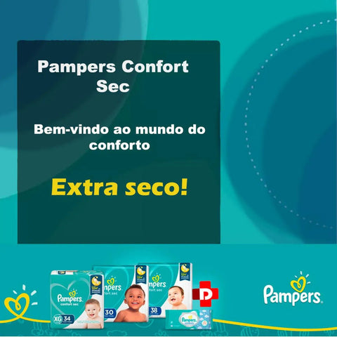 Fralda Pampers Confort Sec Tamanho XXG - 52 Unidades