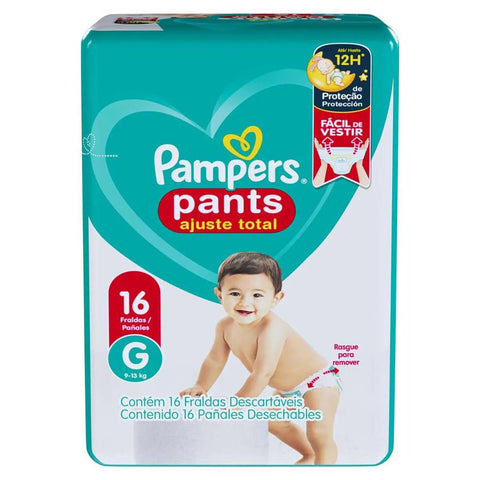 Fralda Pampers Pants Ajuste Total Tamanho G - 16 Unidades