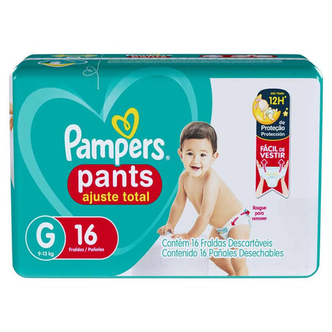 Fralda Pampers Pants Ajuste Total Tamanho G - 16 Unidades