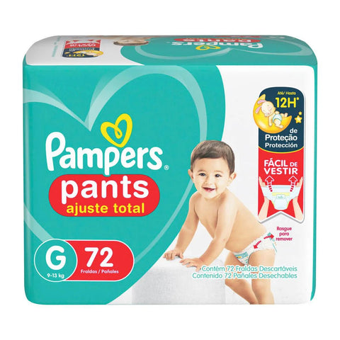 Fralda Pampers Pants Ajuste Total Tamanho G - 72 Unidades